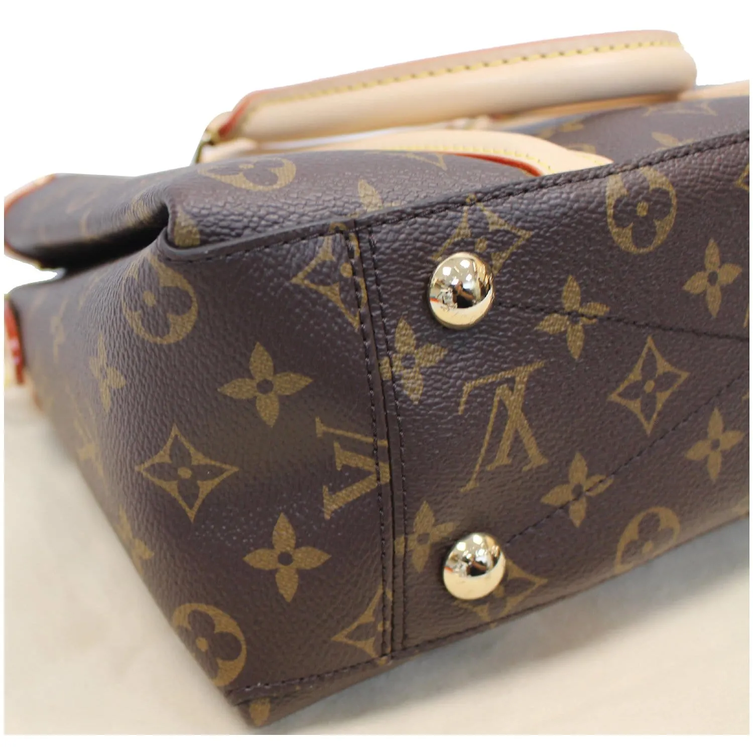 LOUIS VUITTON Soufflot BB Monogram Canvas Shoulder Bag Brown