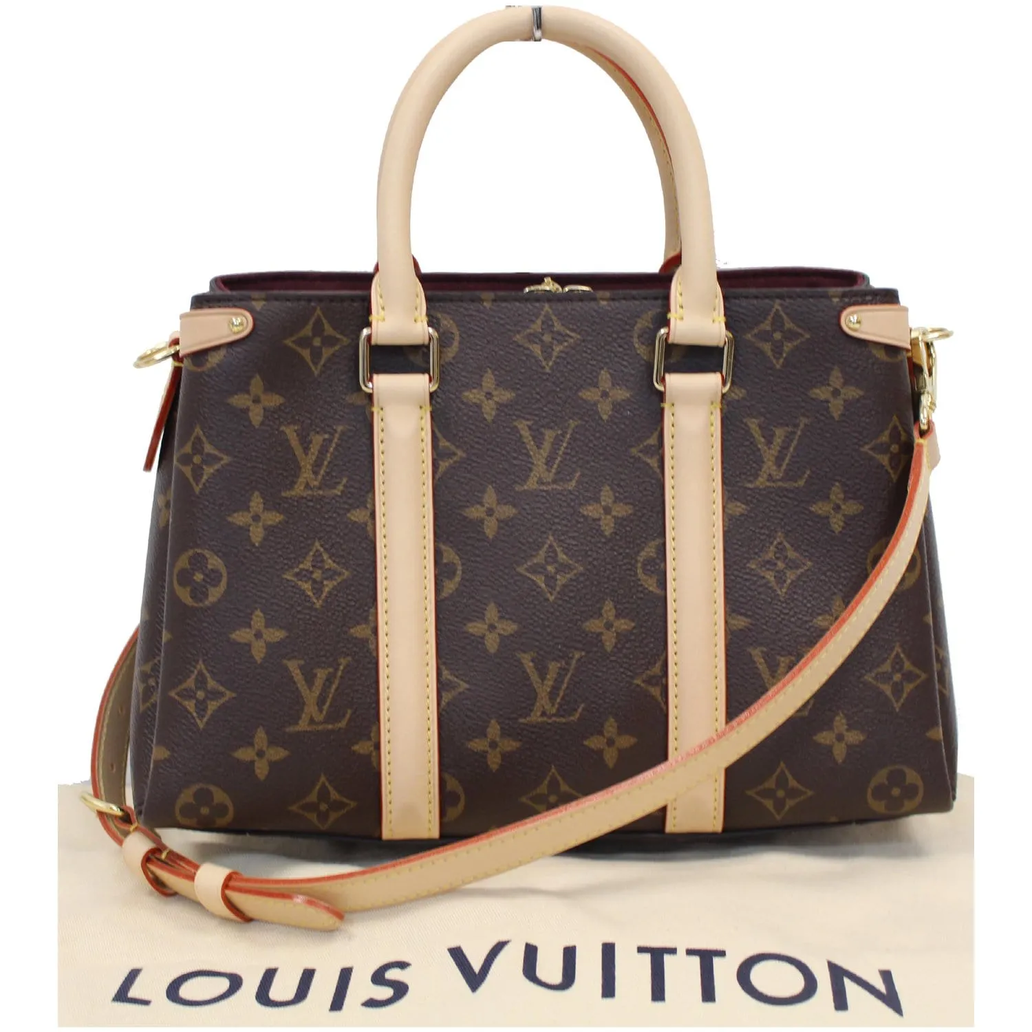 LOUIS VUITTON Soufflot BB Monogram Canvas Shoulder Bag Brown