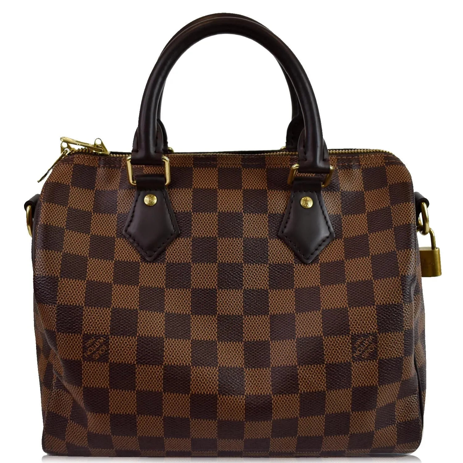 LOUIS VUITTON Speedy 25 Bandouliere Damier Ebene Shoulder Bag Brown