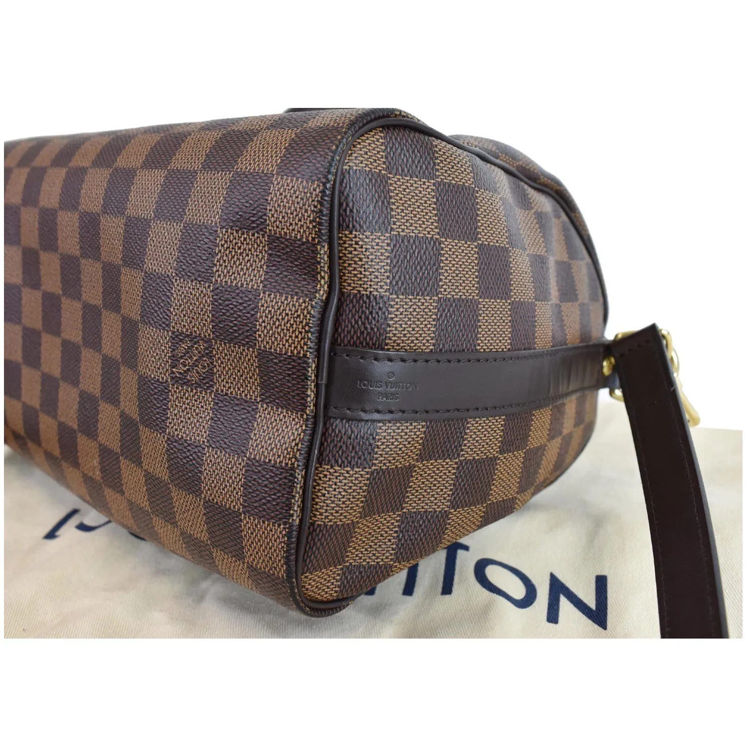 LOUIS VUITTON Speedy 25 Bandouliere Damier Ebene Shoulder Bag Brown