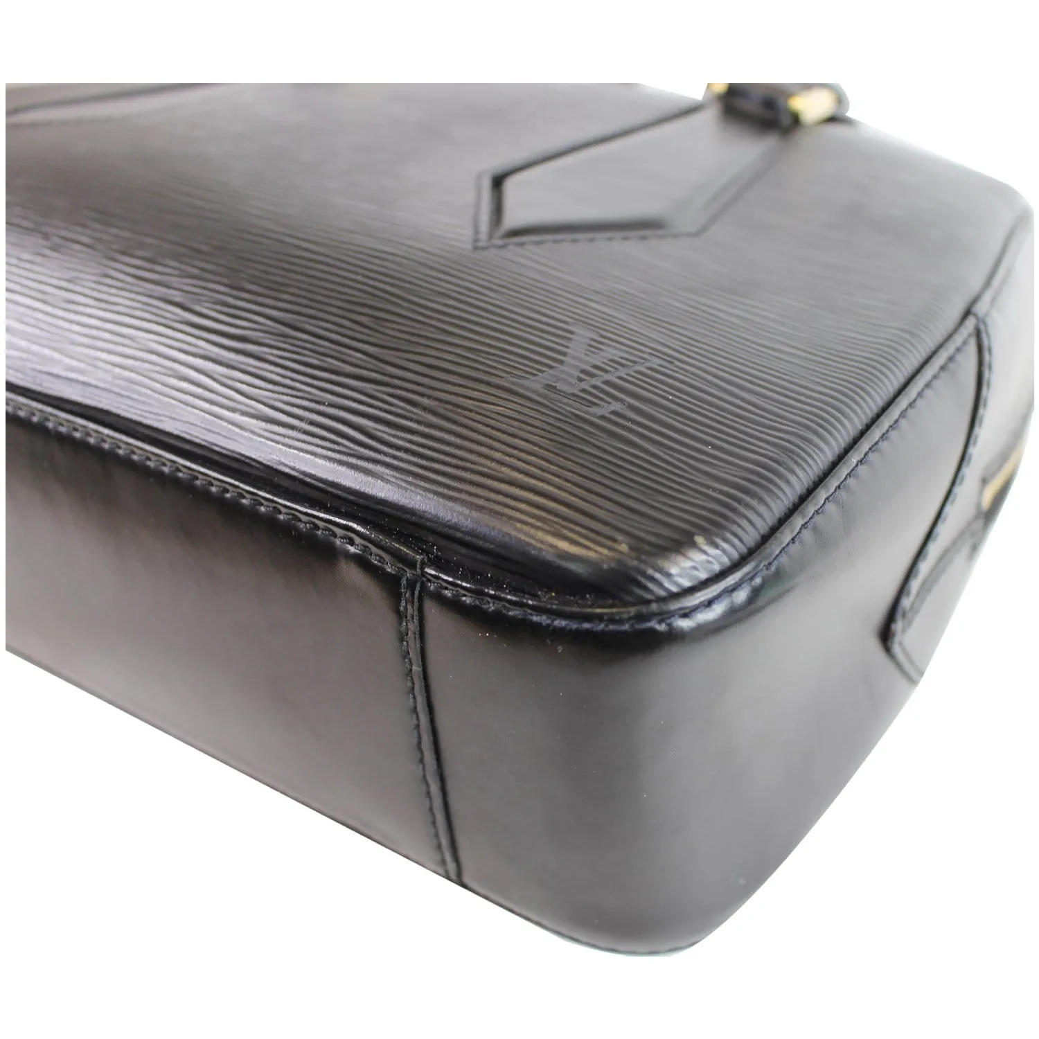 LOUIS VUITTON Voltaire Black Epi Leather Shoulder Bag Black