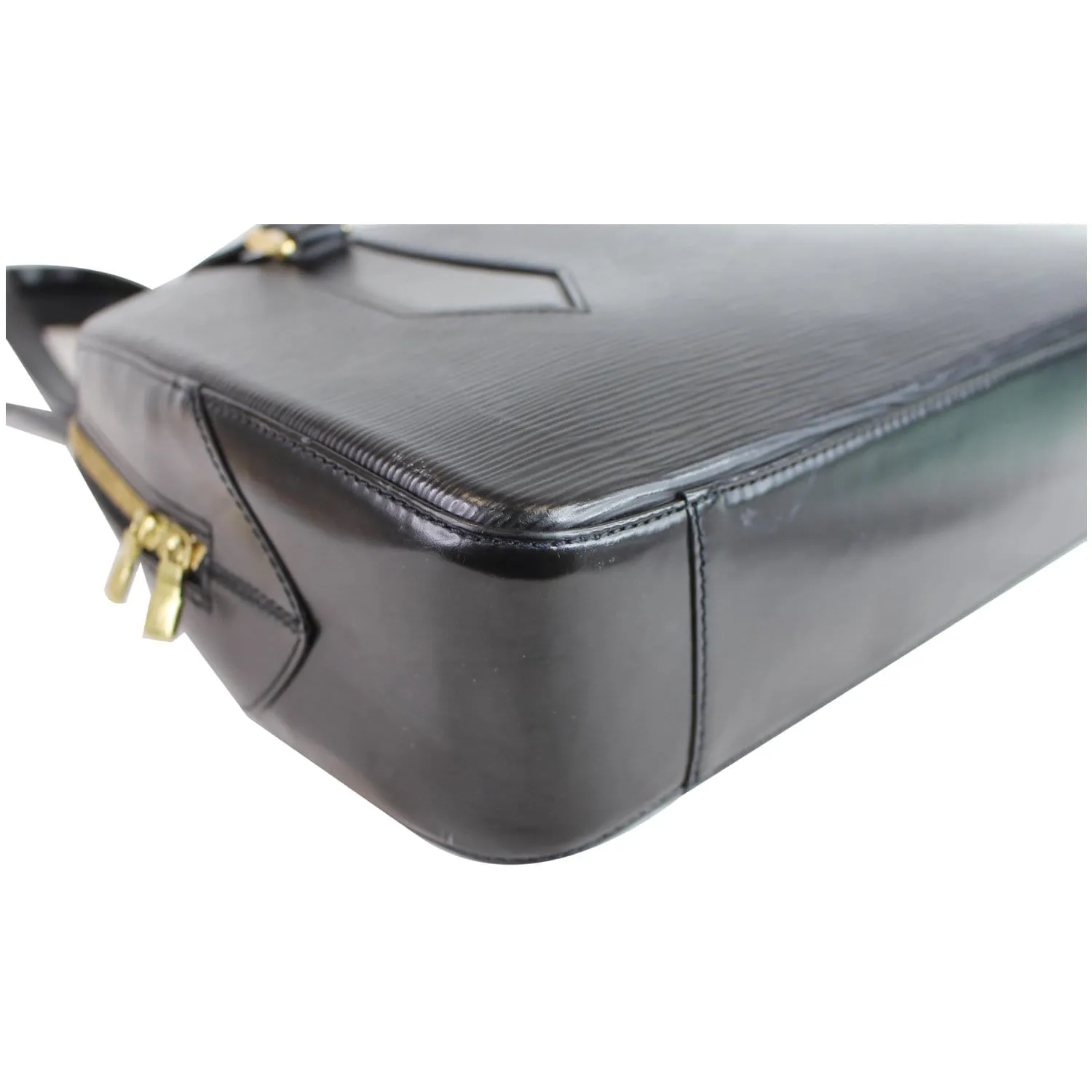 LOUIS VUITTON Voltaire Black Epi Leather Shoulder Bag Black