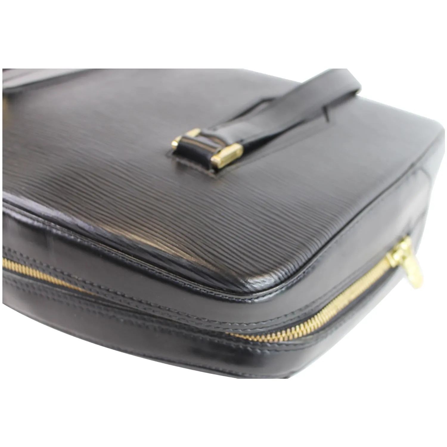 LOUIS VUITTON Voltaire Black Epi Leather Shoulder Bag Black