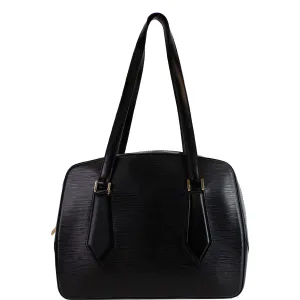 LOUIS VUITTON Voltaire Black Epi Leather Shoulder Bag Black