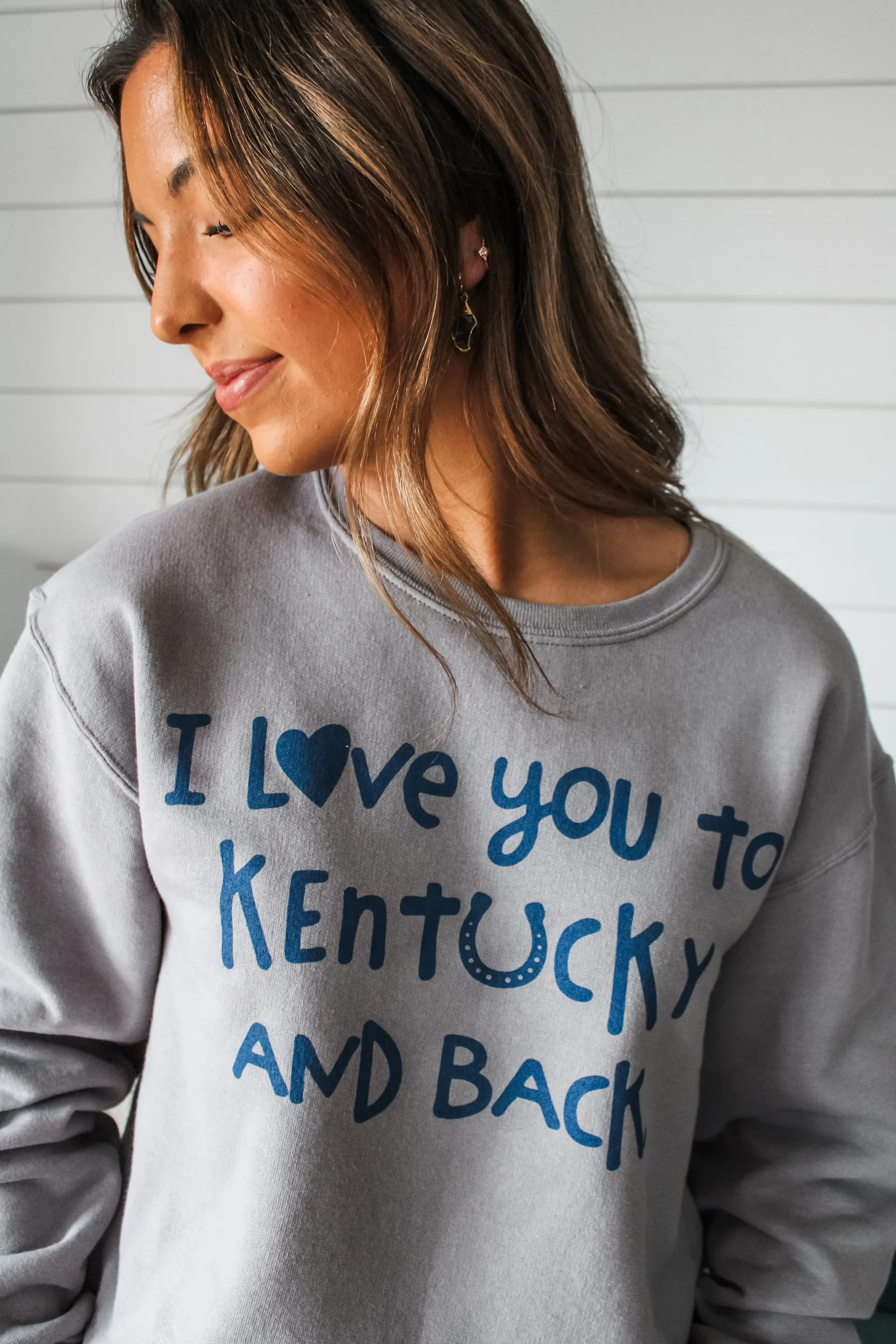 Love You To Kentucky & Back Graphic Sweatshirt • Grey