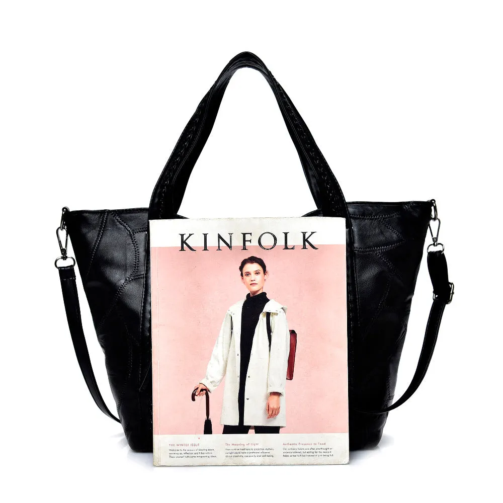 <bold>Tote / Crossbody Bag <br>Genuine-Leather
