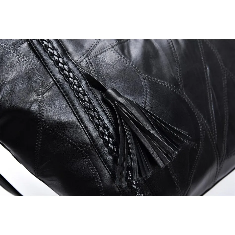 <bold>Tote / Crossbody Bag <br>Genuine-Leather