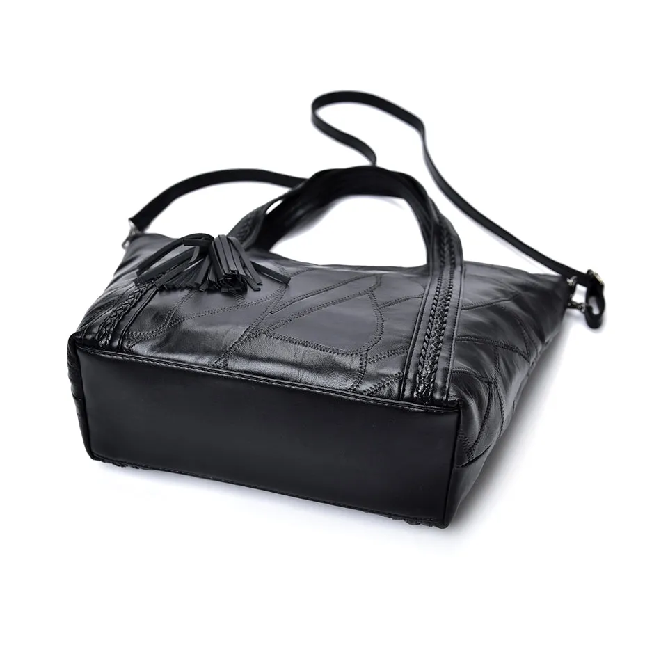 <bold>Tote / Crossbody Bag <br>Genuine-Leather
