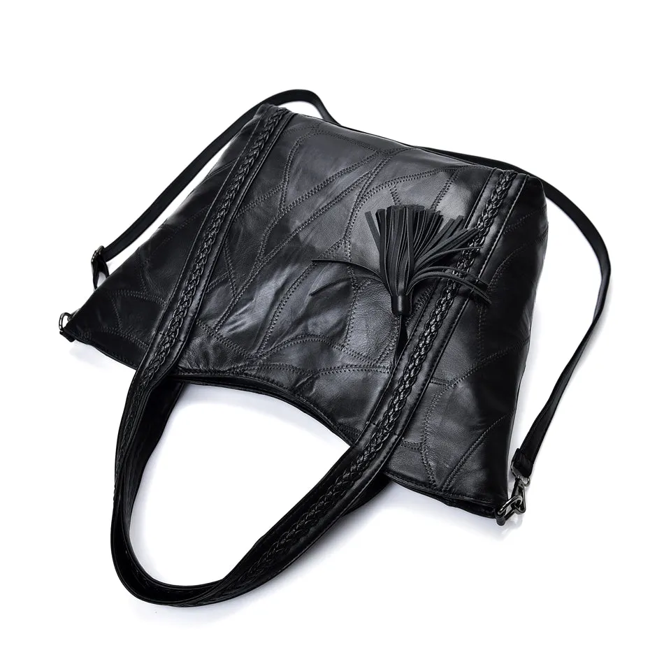 <bold>Tote / Crossbody Bag <br>Genuine-Leather