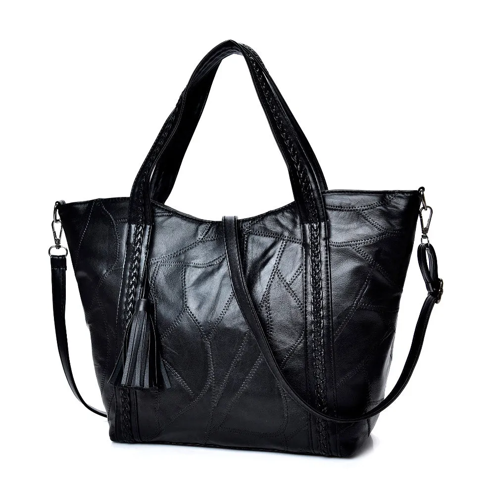 <bold>Tote / Crossbody Bag <br>Genuine-Leather