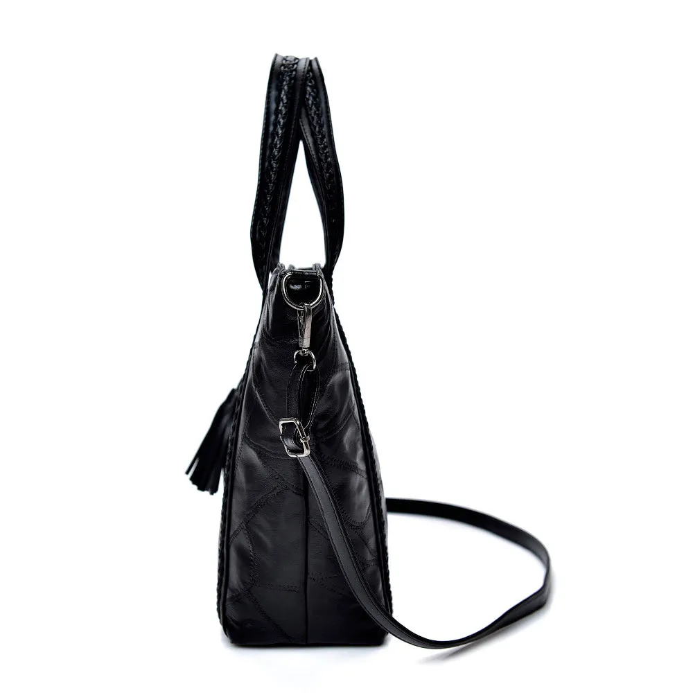 <bold>Tote / Crossbody Bag <br>Genuine-Leather