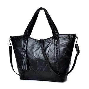 <bold>Tote / Crossbody Bag <br>Genuine-Leather