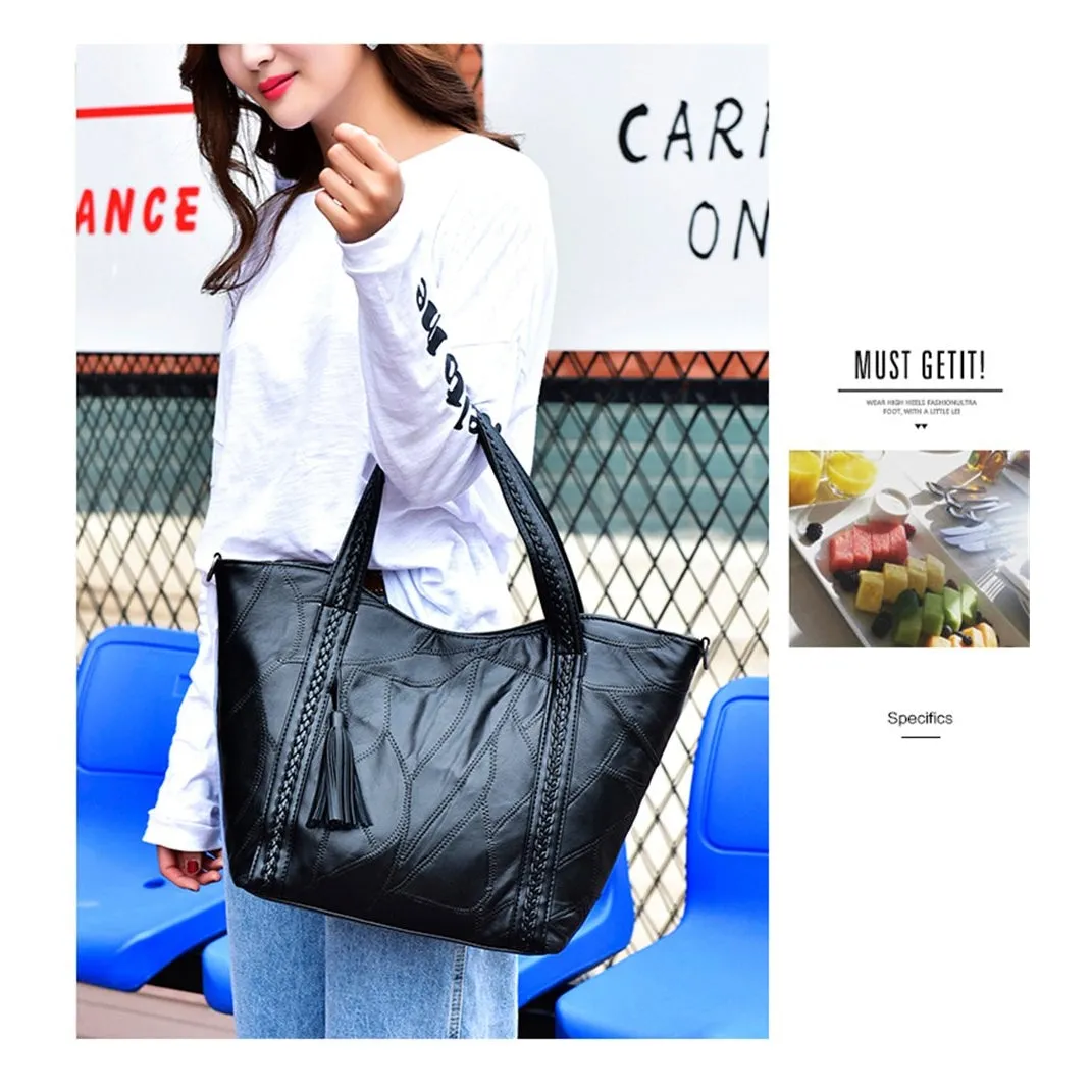 <bold>Tote / Crossbody Bag <br>Genuine-Leather