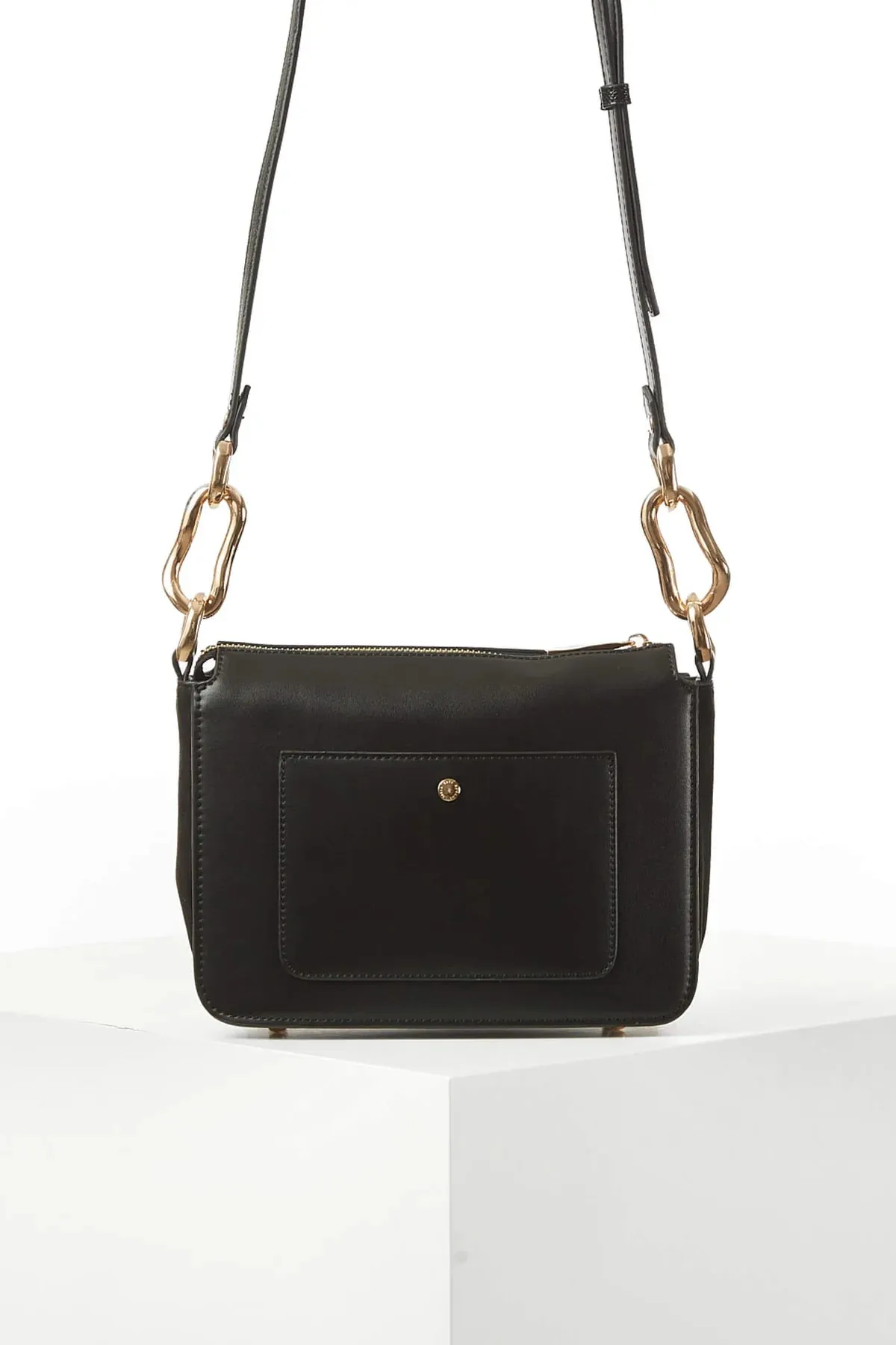 Luella Grey Margarita Zip Top Crossbody Black
