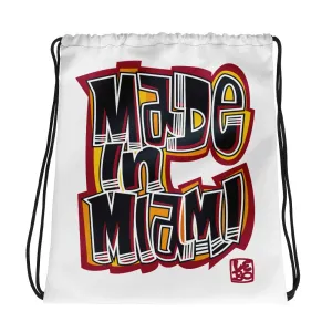 Made in Miami - Red & Black - Lebo Drawstring bag