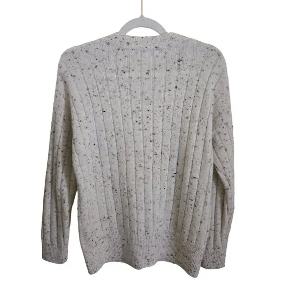 Madewell Donegal Bowden Henley Sweater In Coziest Yarn Donegal Snow Size XS