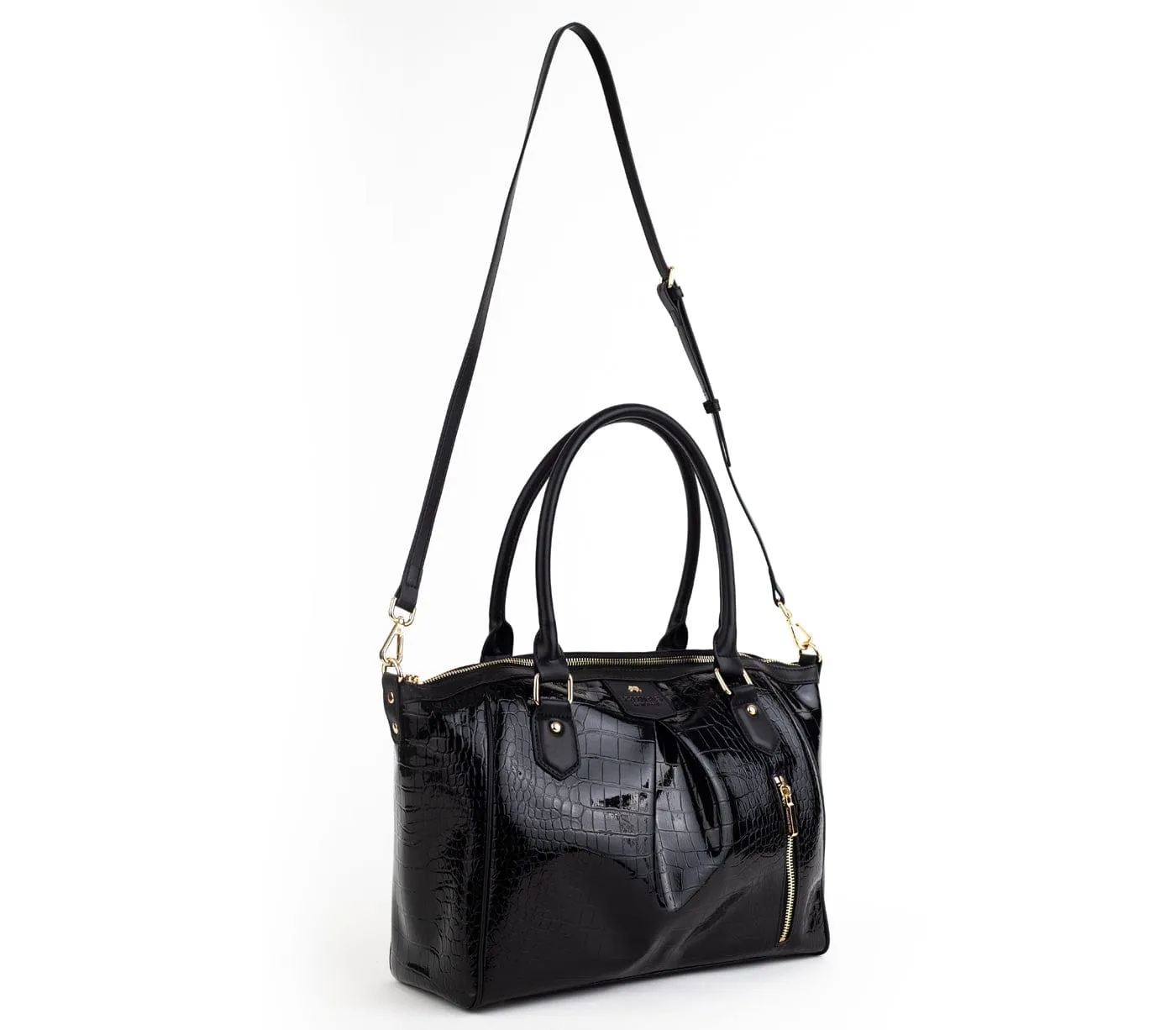 Madison Vegan Leather Handbag | Black