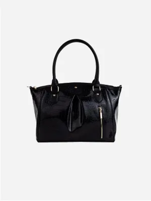 Madison Vegan Leather Handbag | Black