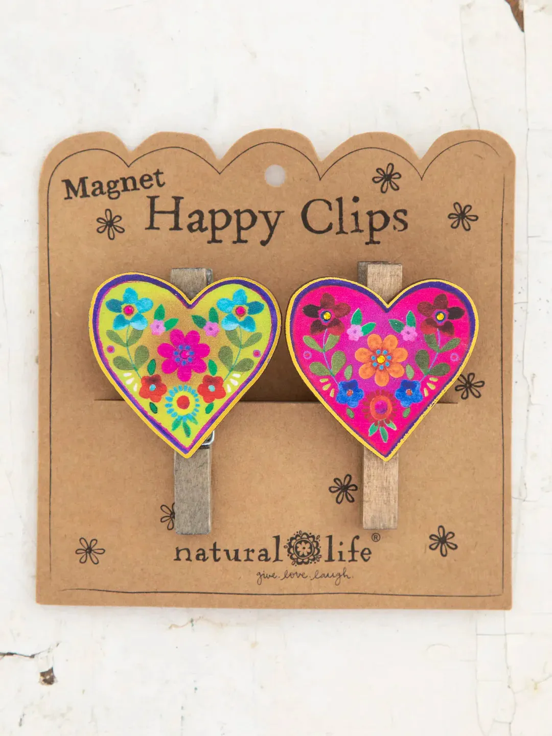 Magnet Happy Clips, Set of 2 in Hearts