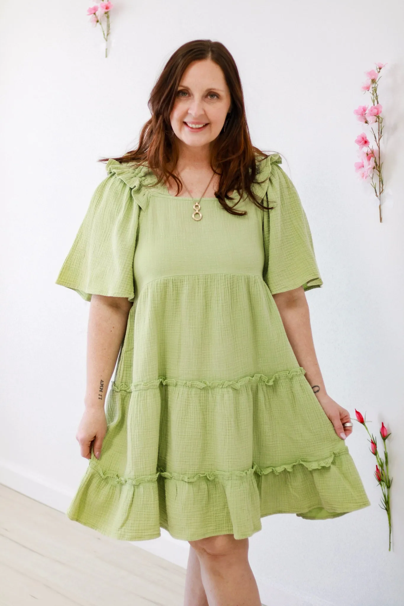 Making Memories Dress in Spring Green