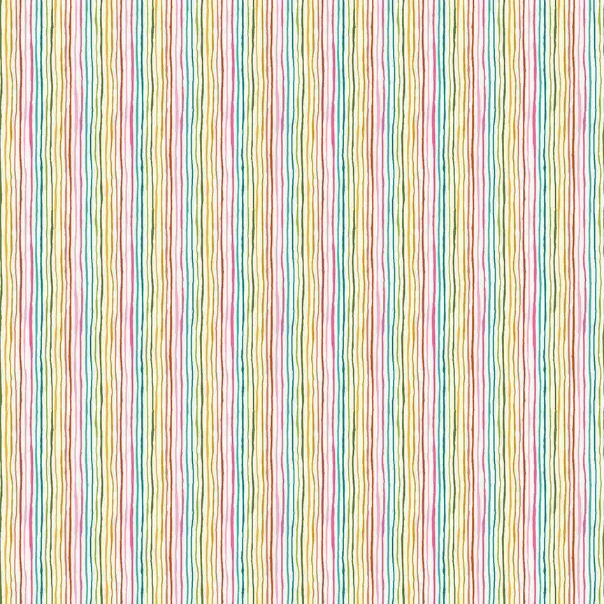 Makower Fabrics | Whiskers | Yarn Stripe | Cream