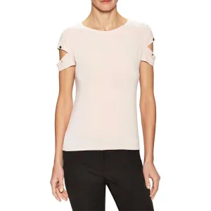 Malak Gold Snap Top - Pale Blush