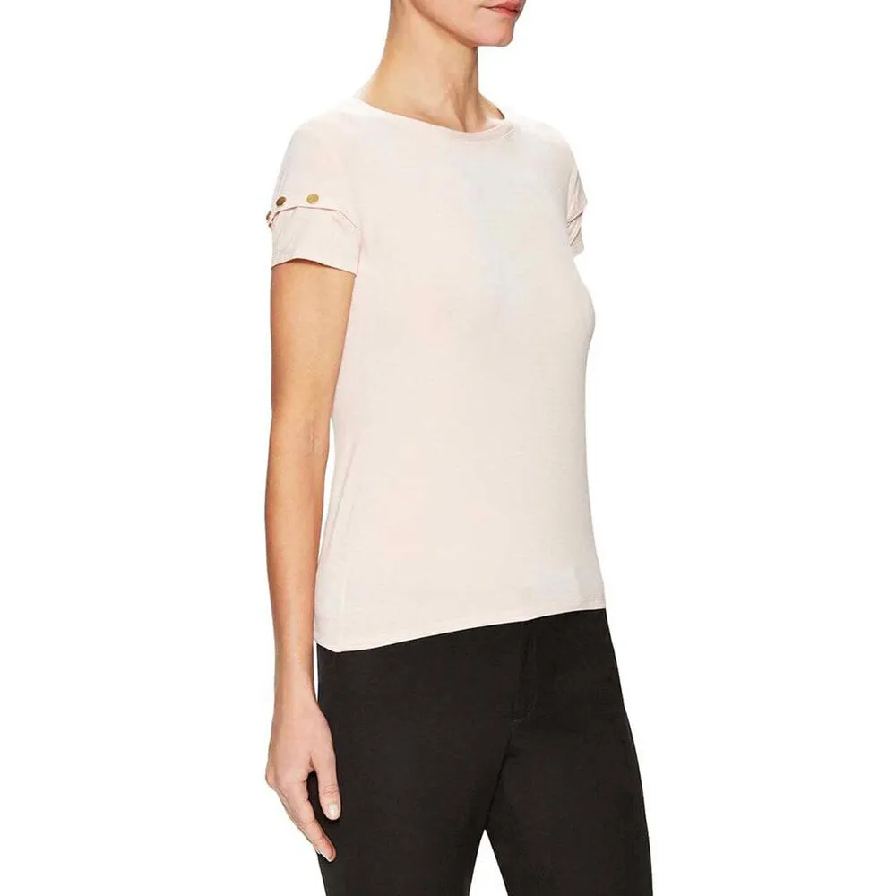 Malak Gold Snap Top - Pale Blush