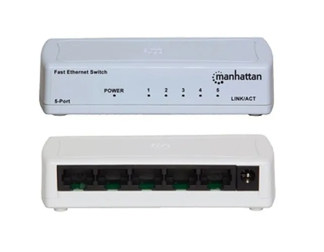 Manhattan 560672 Switch Ethernet 5 Ptos Mh Color Blanco