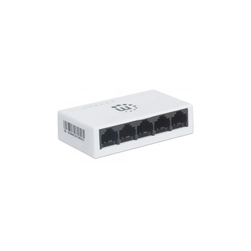 Manhattan 560672 Switch Ethernet 5 Ptos Mh Color Blanco