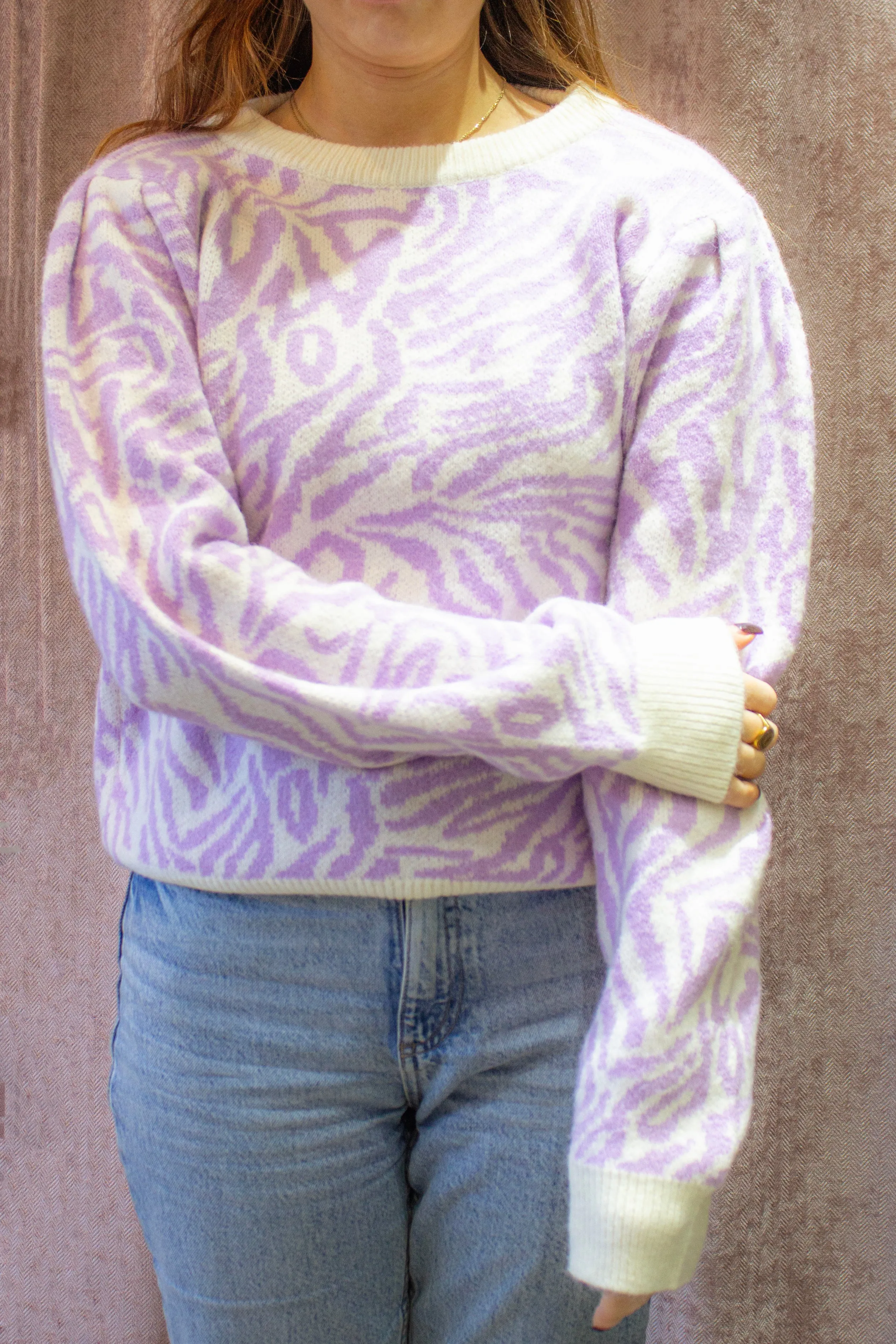 Marble Puff Sleeve Jumper