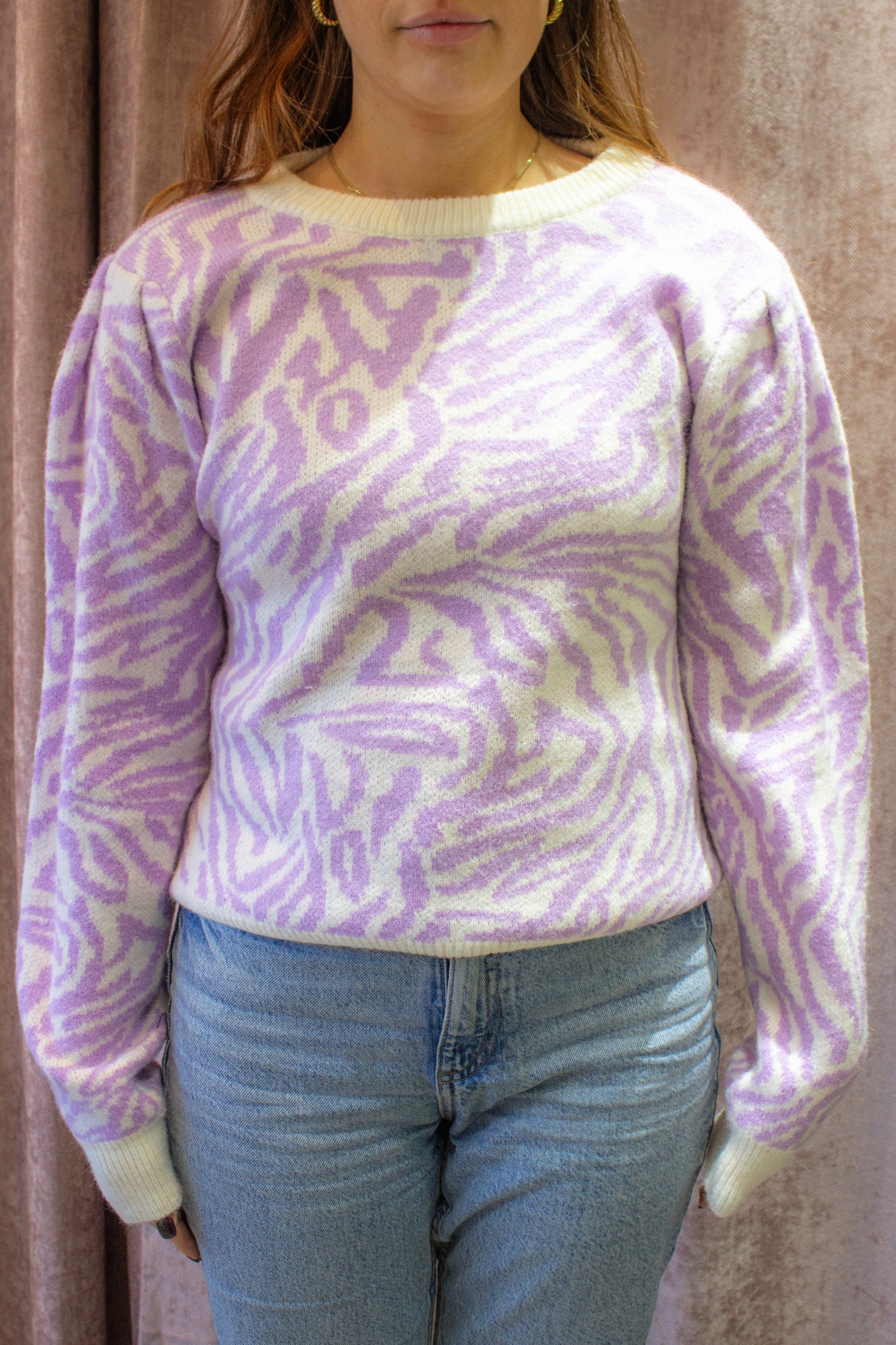 Marble Puff Sleeve Jumper