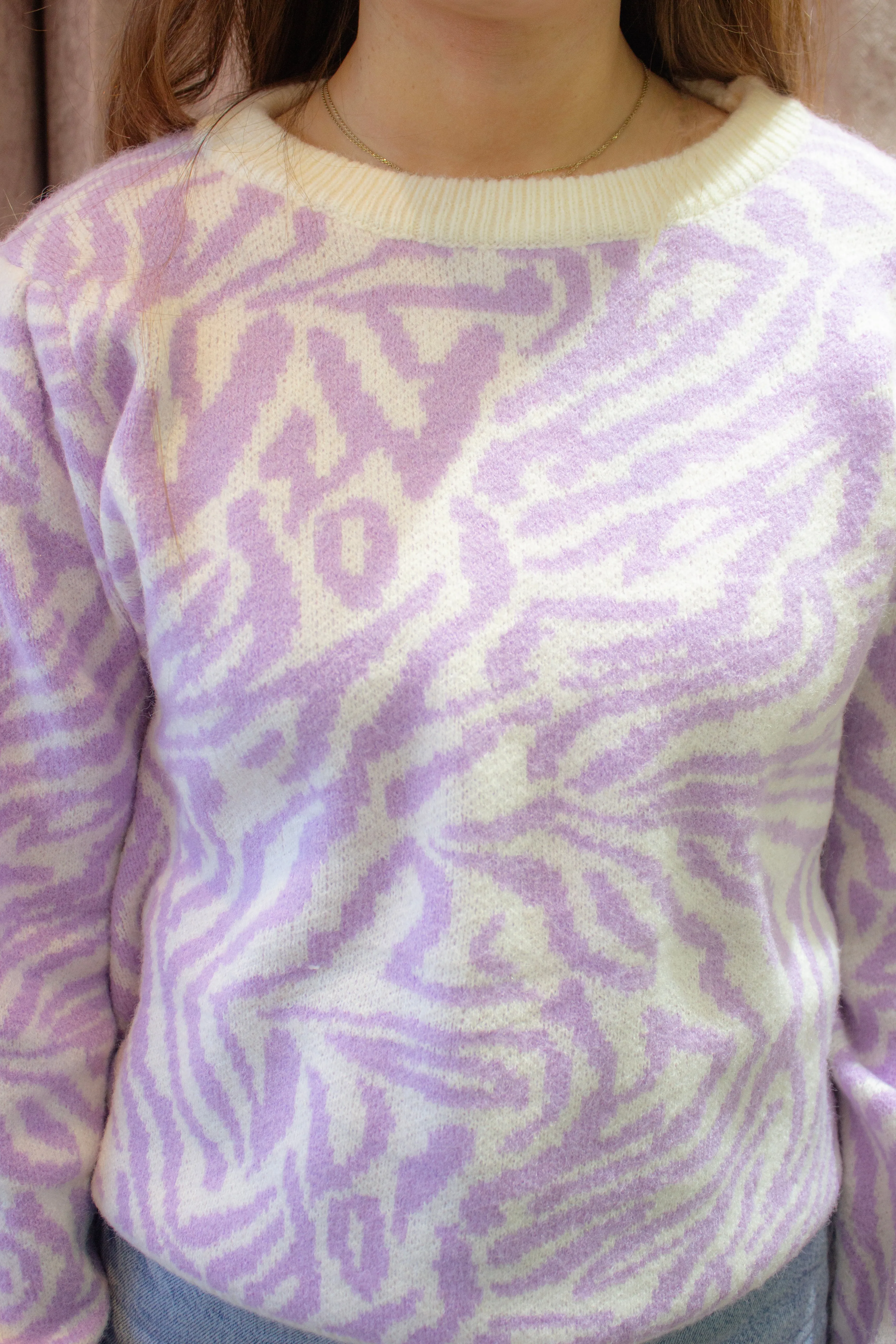 Marble Puff Sleeve Jumper