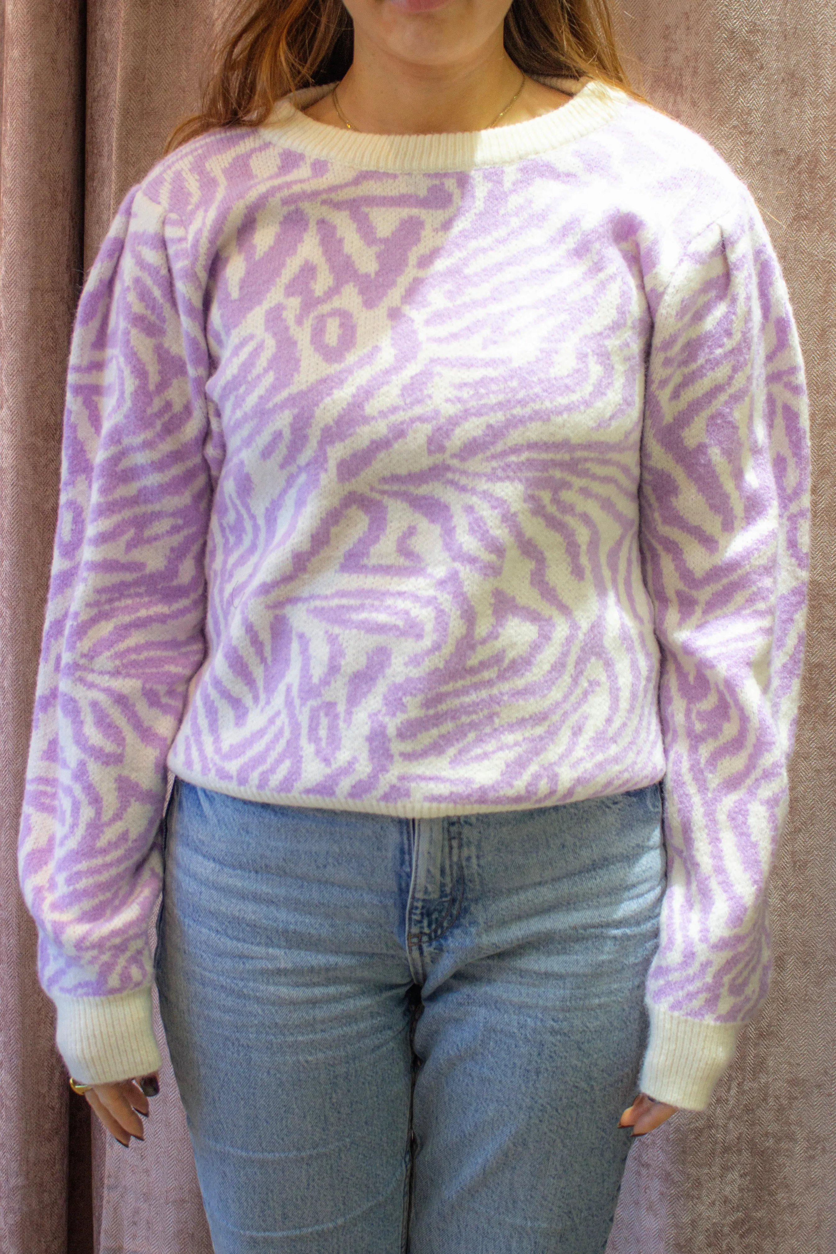 Marble Puff Sleeve Jumper