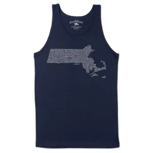 Massachusetts Cities & Towns Men's Tank Top