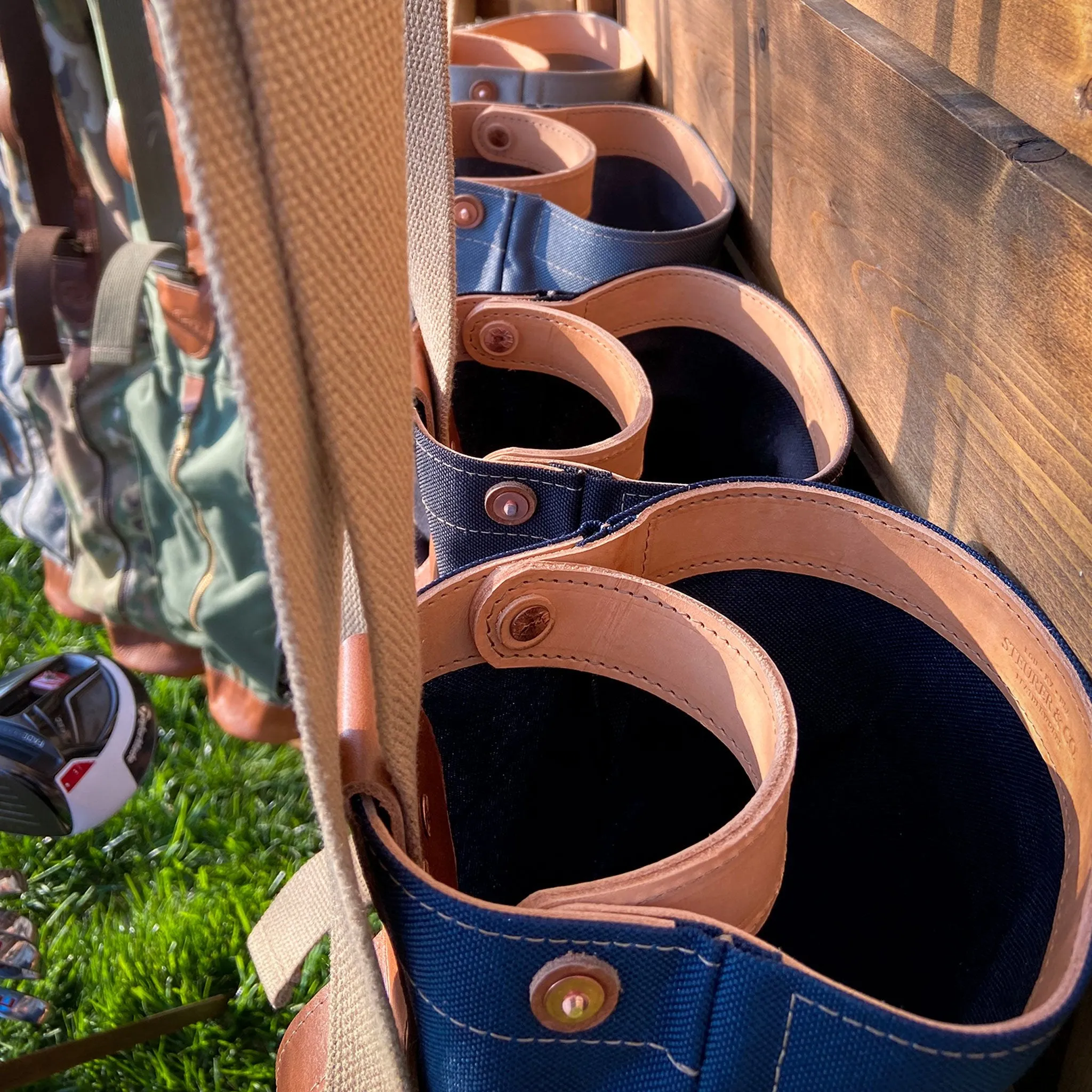 MB Light Spruce-Dark Leather Sunday Golf Bag