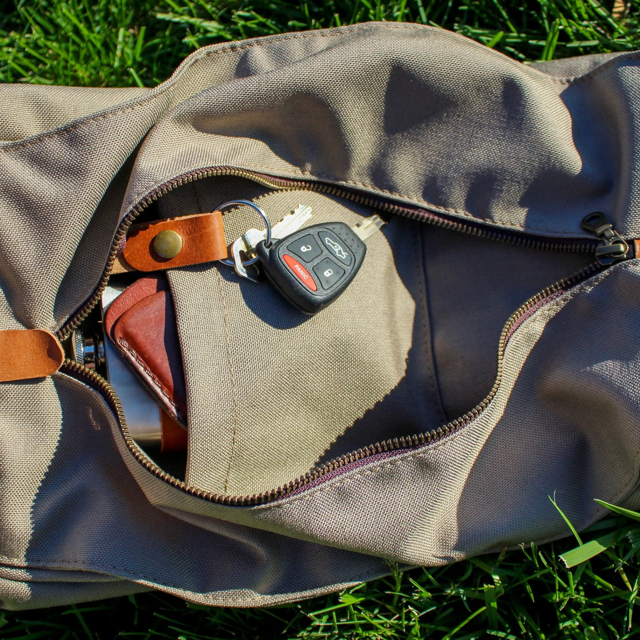 MB Light Spruce-Dark Leather Sunday Golf Bag