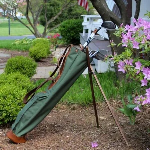 MB Light Spruce-Dark Leather Sunday Golf Bag