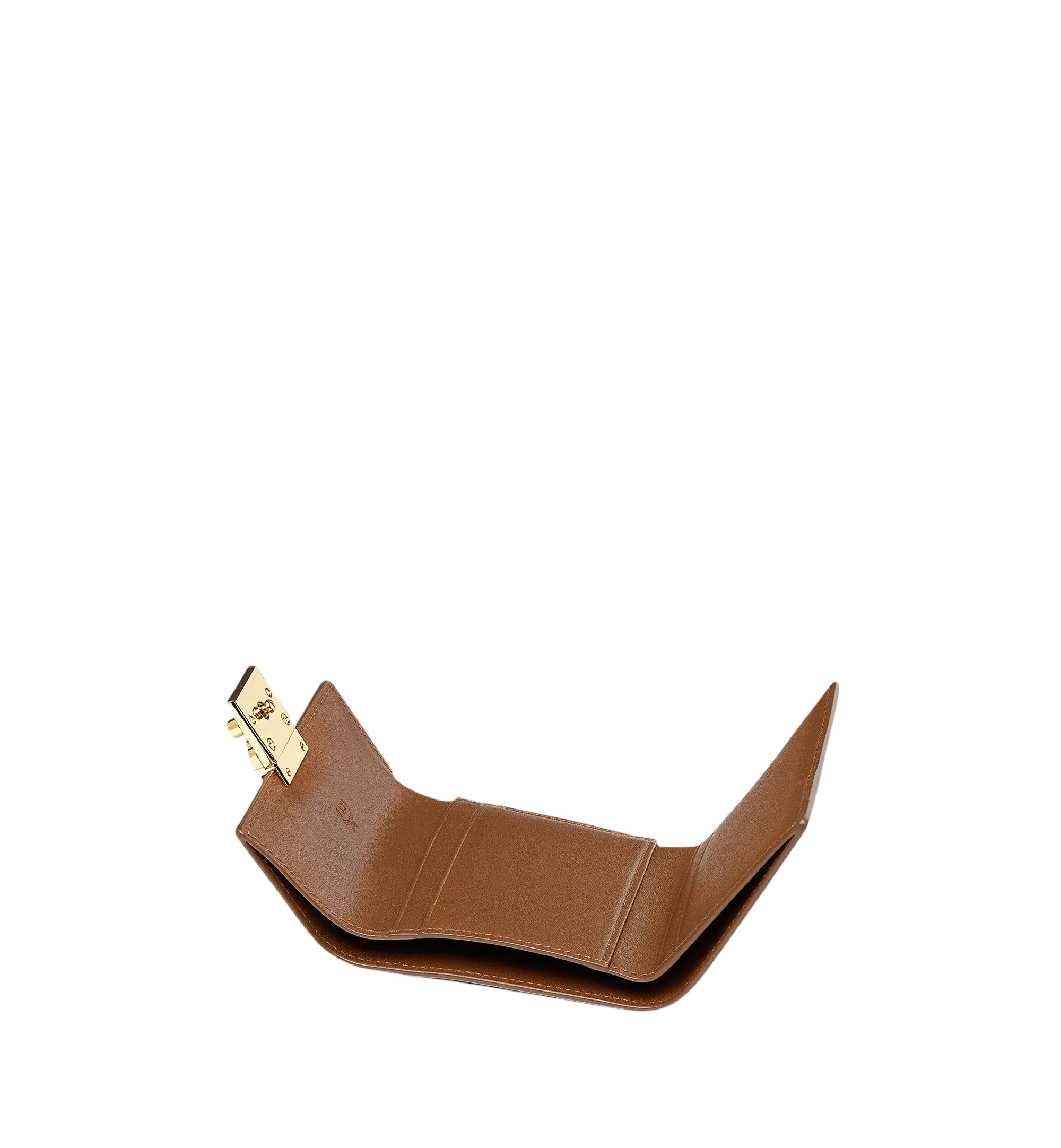 MCM PATRICIA TRIFOLD WALLET IN SPANISH  LEATHER  TOFFEE
