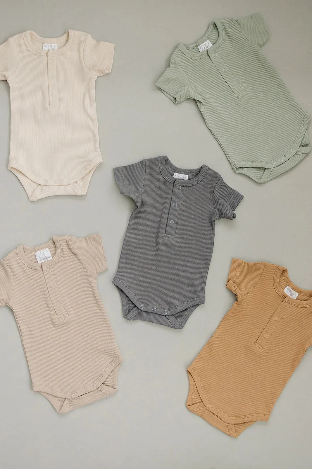 Mebie Baby Ribbed Snap Bodysuit