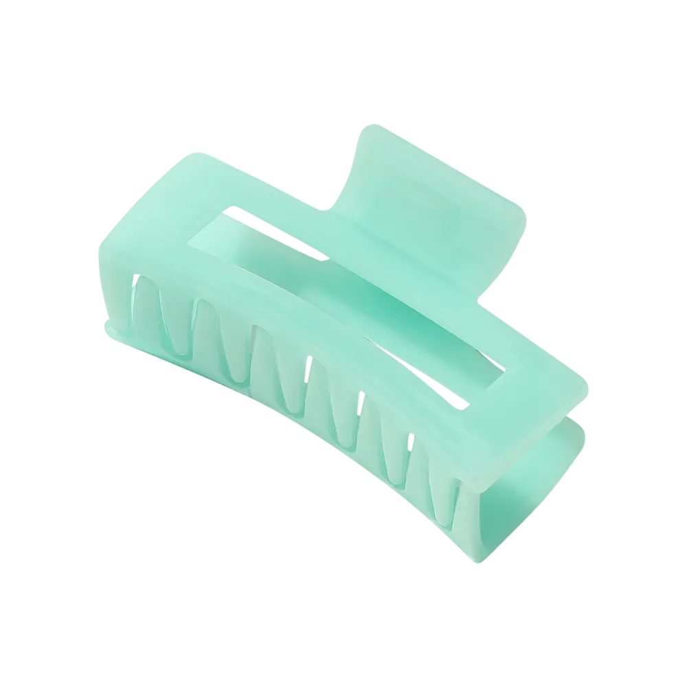 Medium Frosted Rectangle Cutout Claw Clip (6 colors)