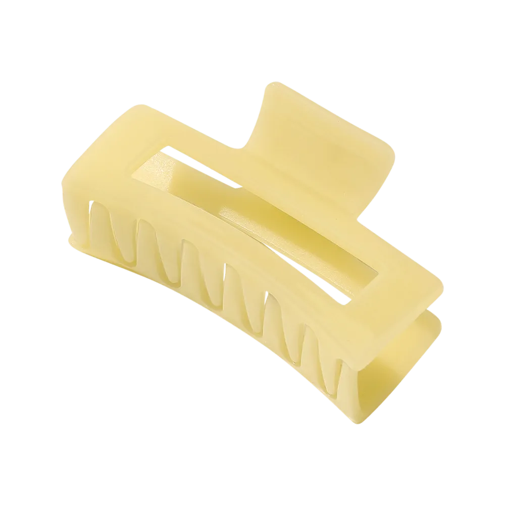 Medium Frosted Rectangle Cutout Claw Clip (6 colors)