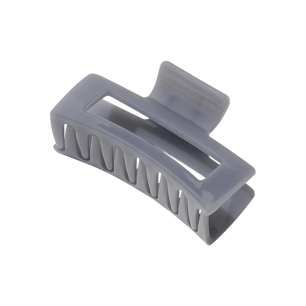 Medium Frosted Rectangle Cutout Claw Clip (6 colors)