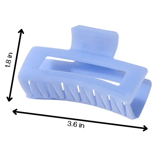 Medium Frosted Rectangle Cutout Claw Clip (6 colors)