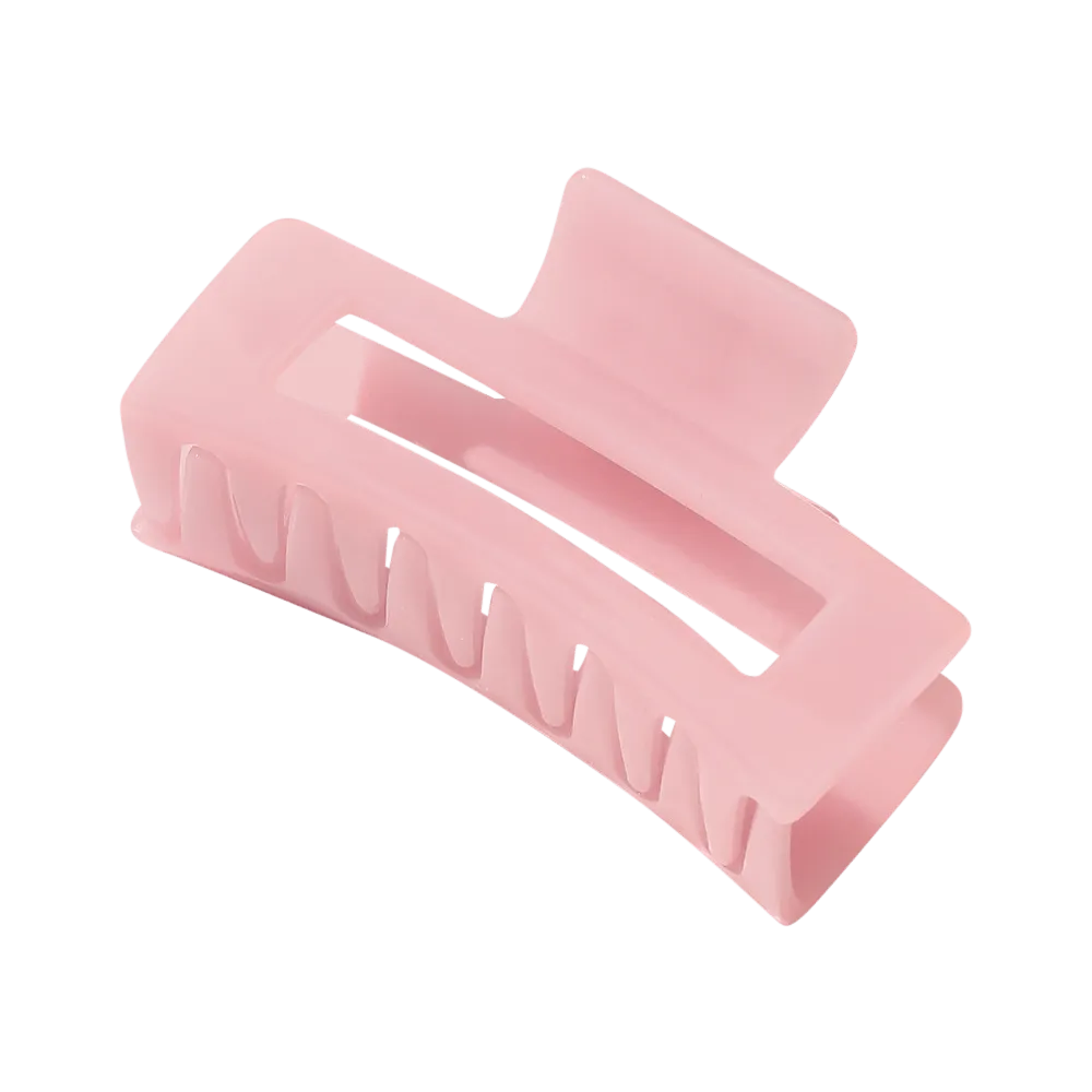 Medium Frosted Rectangle Cutout Claw Clip (6 colors)