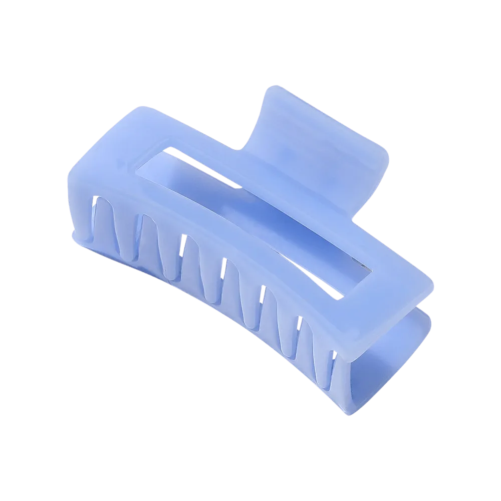 Medium Frosted Rectangle Cutout Claw Clip (6 colors)