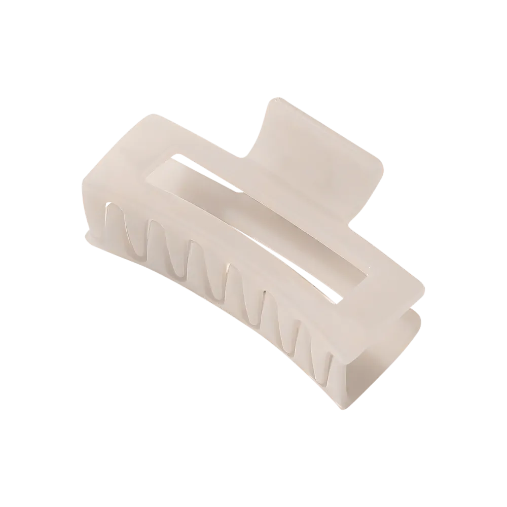 Medium Frosted Rectangle Cutout Claw Clip (6 colors)