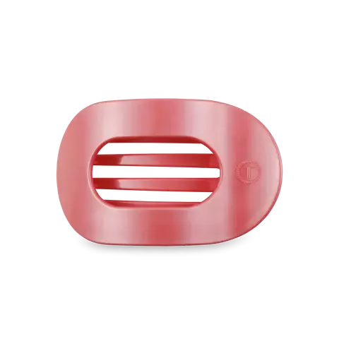 Medium Teleties Flat Oval Clip - Calming Coral