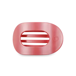 Medium Teleties Flat Oval Clip - Calming Coral