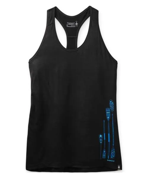 Merino Sport 150 "Paddle and Oars" Graphic Tank Femme