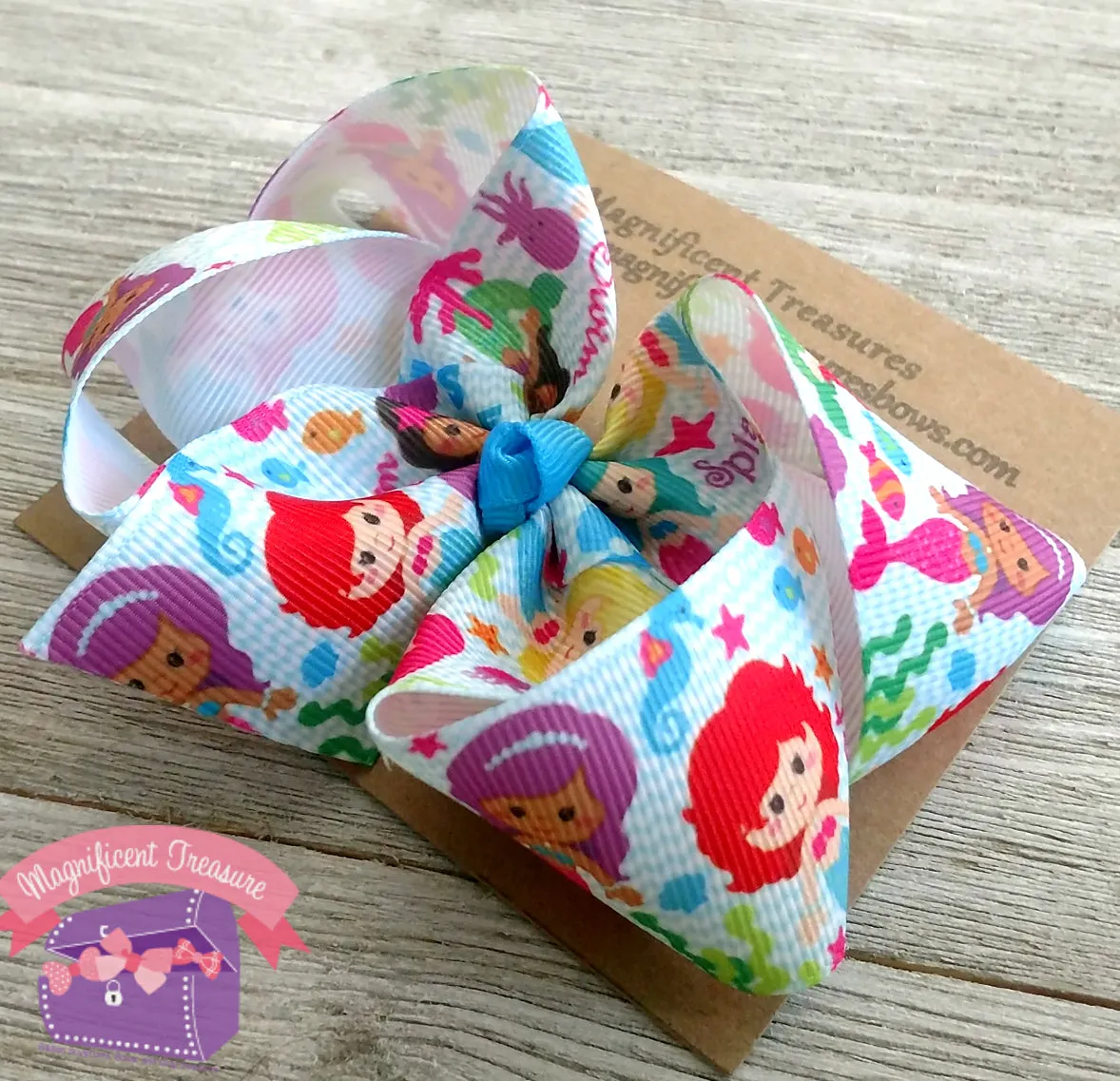 Mermaid 4" Hair Bow